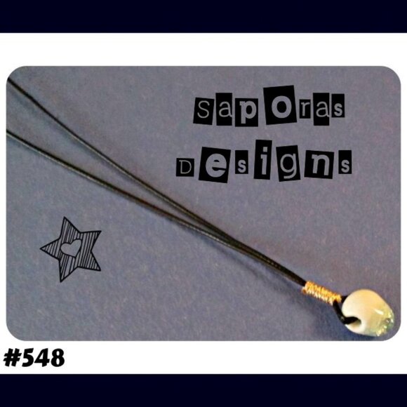 Handmade Mermaid Tear Drop White & Blue Stone Necklace - Picture 1 of 1